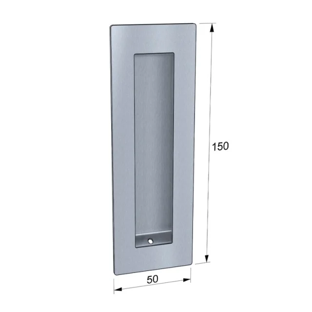 ΧΟΥΦΤΑ ΣΥΡΟΜΕΝΗΣ ΠΟΡΤΑΣ 150x50 mm / ΙΝΟΞ ΜΑΤ